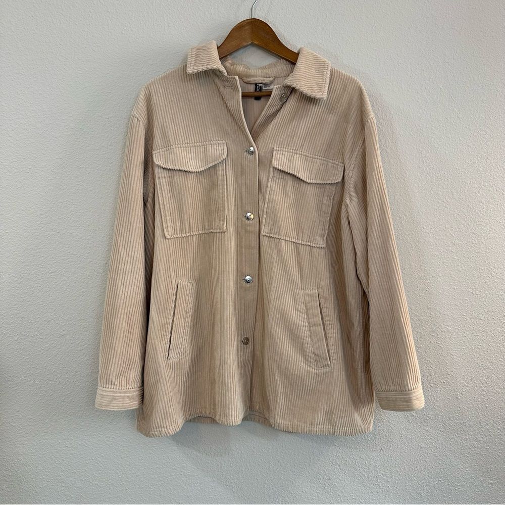 H&M Oversized Cord Shacket 082